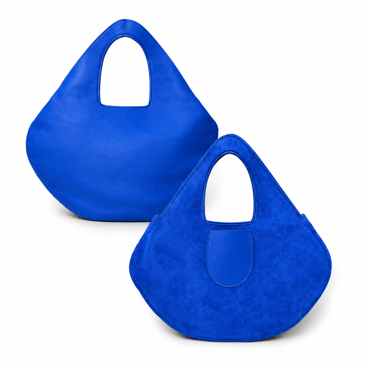 Große wendbare, weich fallende Hobo-Tote-Bag mit integriertem Schlaufenhenkel in Tropfensilhouette, Detailansicht 4