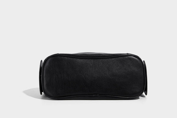 Soft pebbled leather-look hobo shoulder bag with zip top closure, side flap pockets, and silver-tone hardware, detail view 24