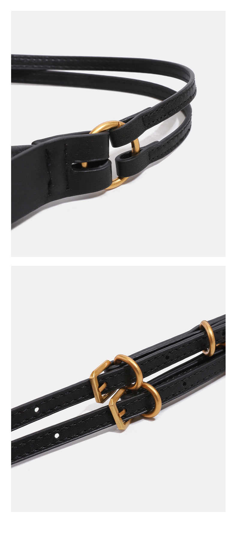Slouchy hobo shoulder bag in smooth leather-look finish with gold-tone hardware and adjustable strap, detail view 14