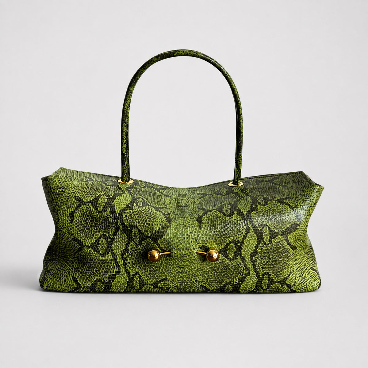 Wide embossed-texture shoulder tote bag with single loop handle and gold-tone toggle hardware, detail view 27
