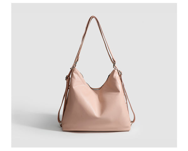 Slouchy hobo shoulder bag with bow detail and silver-tone hardware, detail view 16