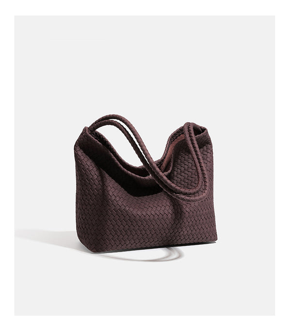 Große Hobo-Schultertasche mit Webstruktur, geflochtenem Riemen und weicher, trapezförmiger Silhouette, Detailansicht 14