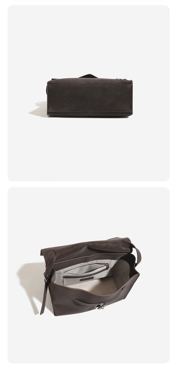 Strukturierte rechteckige Klappentasche mit floralem Metalldrehverschluss und verstellbarem Crossbody-Riemen aus matt strukturiertem