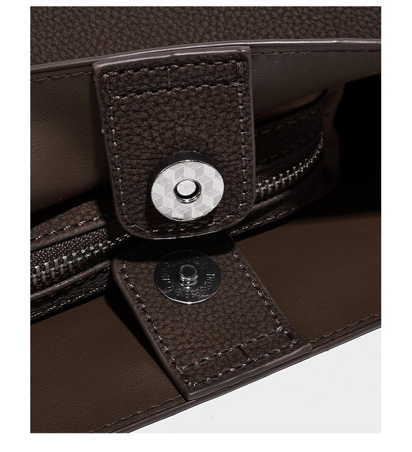 Pebbled leather-look bucket shoulder bag with zip inner pouch and adjustable crossbody strap, detail view 9