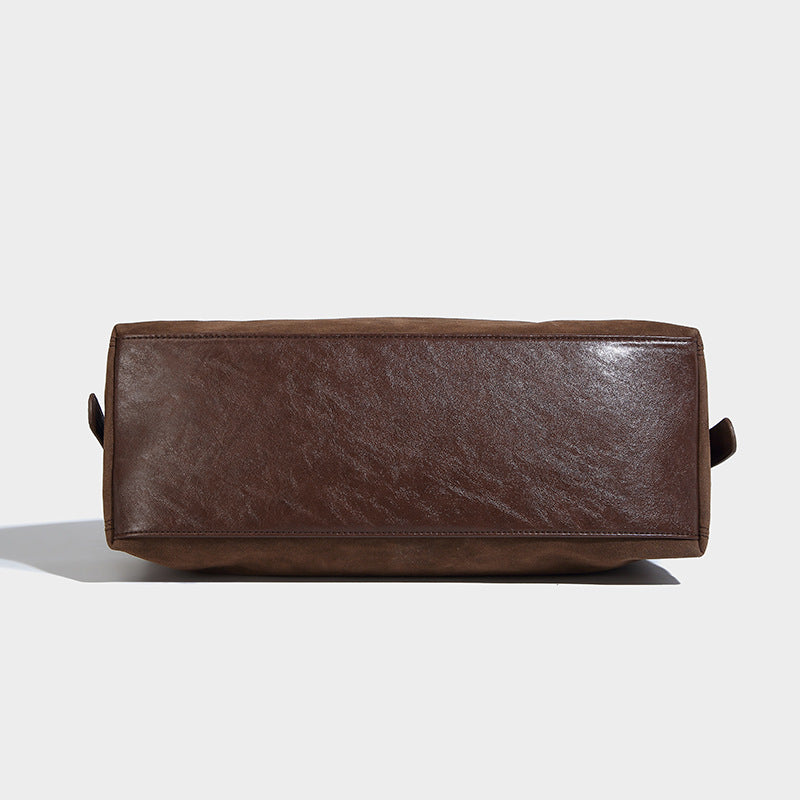 Slouchy hobo shoulder bag with turn-lock flap closure and adjustable strap, detail view 23