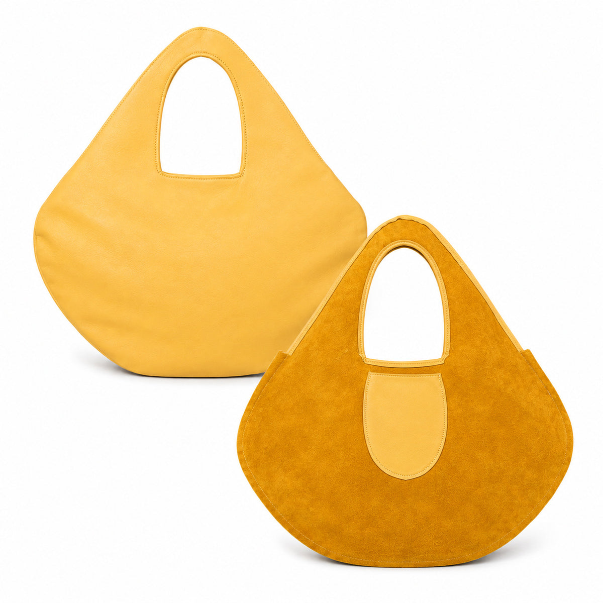 Große wendbare, weich fallende Hobo-Tote-Bag mit integriertem Schlaufenhenkel in Tropfensilhouette, Detailansicht 16