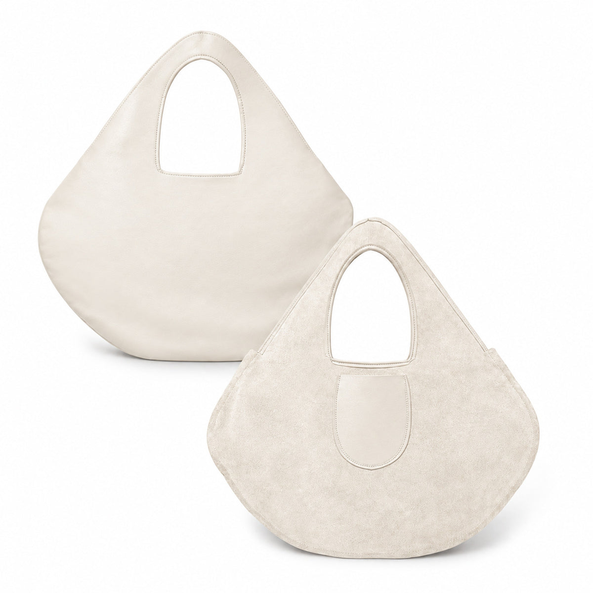 Große wendbare, weich fallende Hobo-Tote-Bag mit integriertem Schlaufenhenkel in Tropfensilhouette, Detailansicht 17