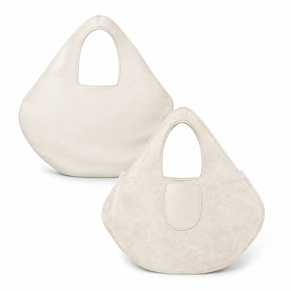 Große wendbare, weich fallende Hobo-Tote-Bag mit integriertem Schlaufenhenkel in Tropfensilhouette, Detailansicht 17