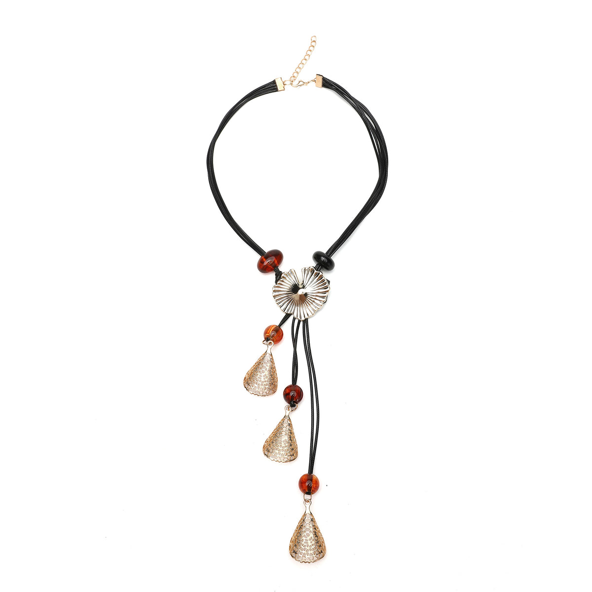 Woven tote bag with braided shoulder straps, drawstring closure, and dangling metal-and-bead charm, detail view 12