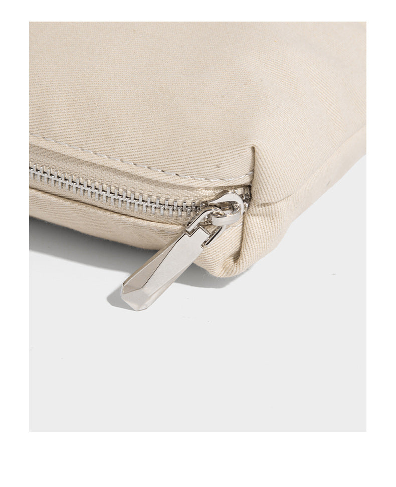 Slouchy open-knit crochet hobo tote bag with leather-look top handle and metal buckle hardware, detail view 11