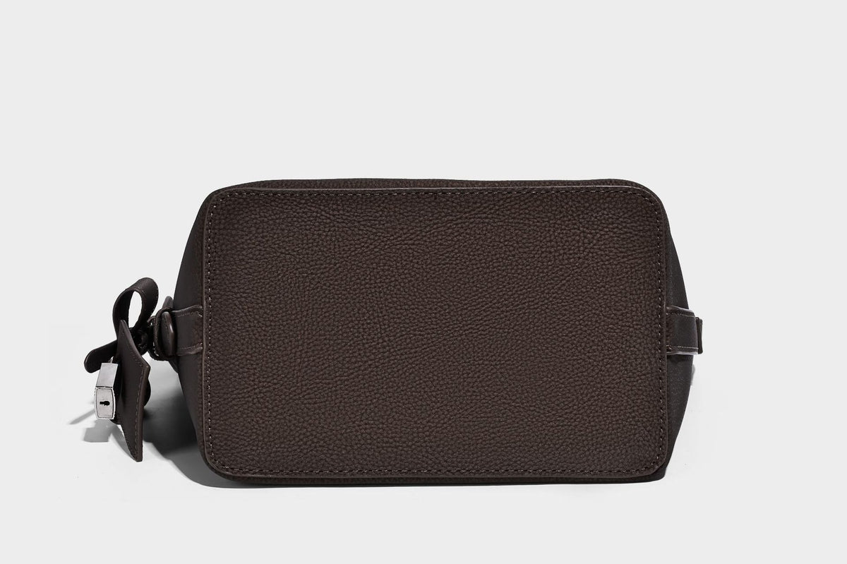 Pebbled leather-look bucket shoulder bag with zip inner pouch and adjustable crossbody strap, detail view 17