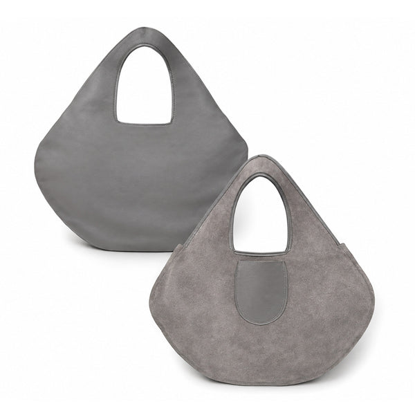 Große wendbare, weich fallende Hobo-Tote-Bag mit integriertem Schlaufenhenkel in Tropfensilhouette, Detailansicht 15