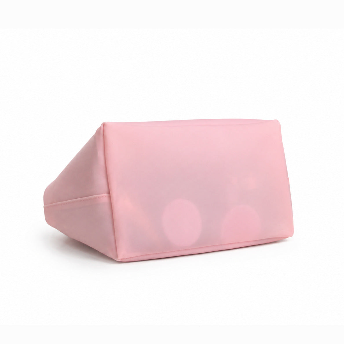 Structured translucent pastel frame-clasp shoulder bag with gold-tone hinged ball clasp and slim top handle, detail view 13
