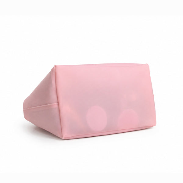 Structured translucent pastel frame-clasp shoulder bag with gold-tone hinged ball clasp and slim top handle, detail view 13