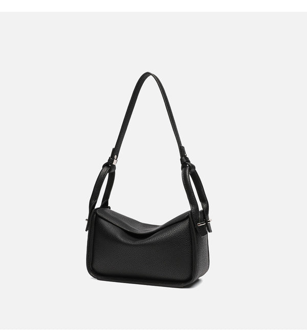 Structured pebble-grain flap shoulder bag with adjustable strap, detail view 15