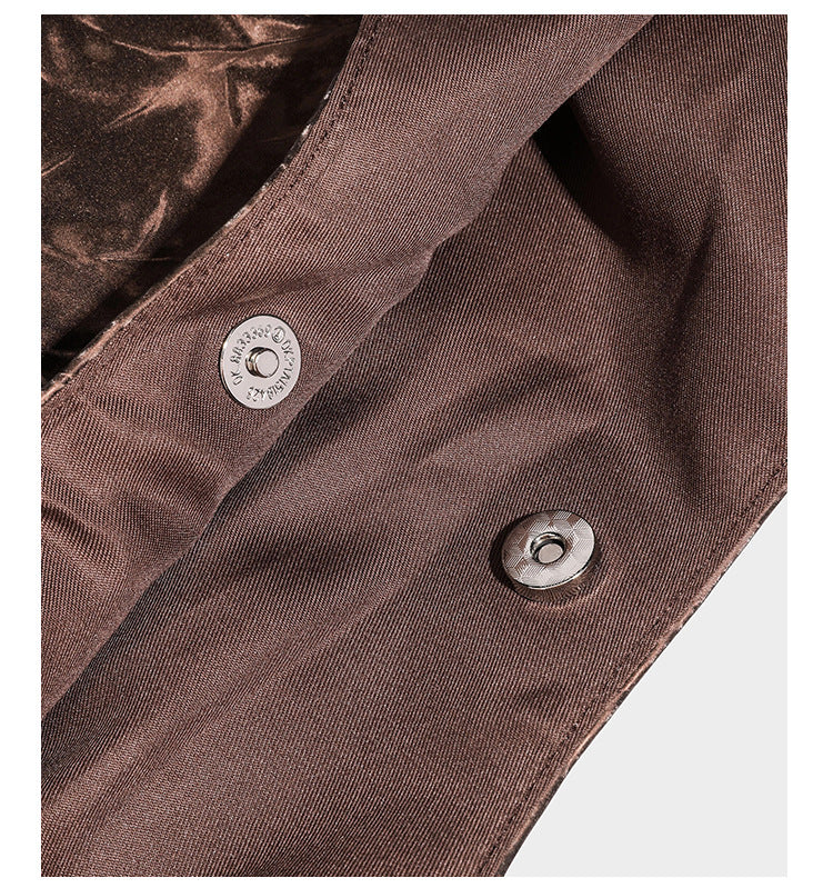 Slouchy crinkle-finish shoulder tote bag with silver hardware and attached zip pouch, detail view 17